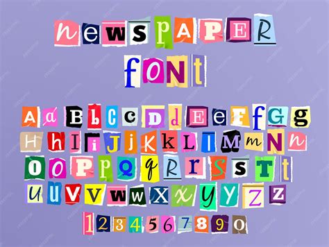 Newspaper Font Alphabet