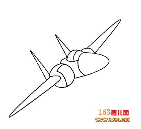 幼儿飞机简笔画：美国战斗机3—简笔画网