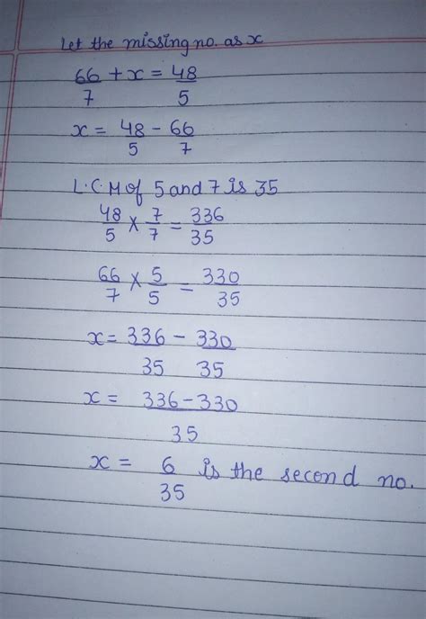 4. The sum of two rational numbers is 48/5. If one of the rational ...