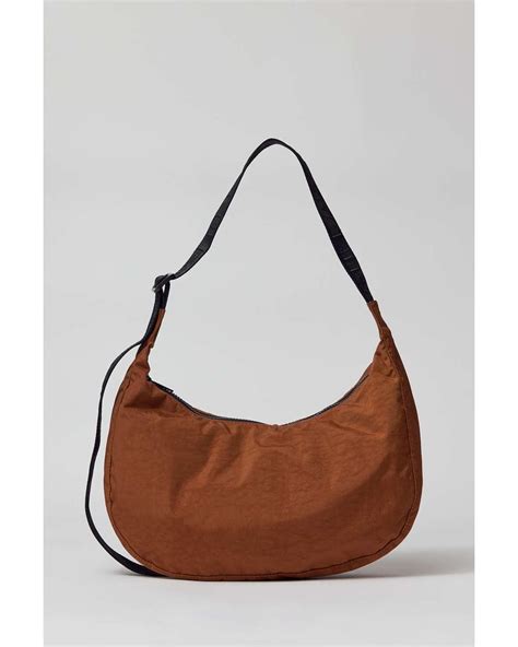 BAGGU Medium Nylon Crescent Bag in Brown | Lyst