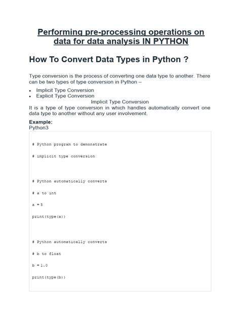 Image result for Python Commands with Example PDF On Data Preprocess
