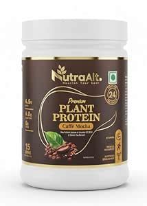 Plant Protein (Caffe Mocha) | 24 g Protein, 4.5 BCAA | Pea Isolate ...