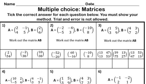 Image result for Maths Matrices Questions