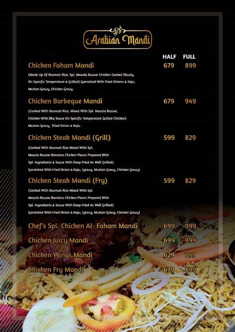Menu at Yum Yum Tree Arabian Food Court gachibowli, Hyderabad, DOOR NO 3-46