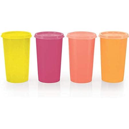 Buy Tupperware Plastic Tumbler - 340 ml, 4 Pieces, Multicolored Online ...