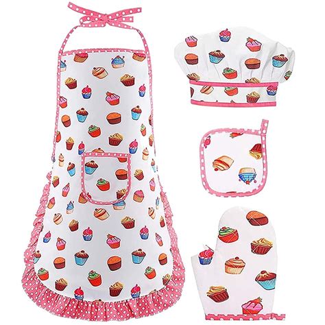 1 Set Kids Cooking Apron Child Chef Cosplay Apron Children Apron Cooking Apron - Walmart.com