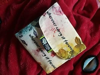 Kanvas Katha Trifold Sanitary Napkin Printed Canvas Pouch Holder (Multi ...