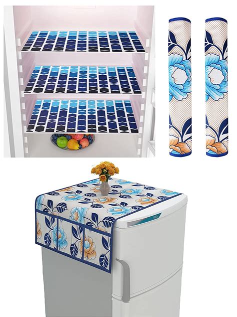 Yellow Weaves Combo of Exclusive Decorative Fridge Top Cover, 2 Fridge ...