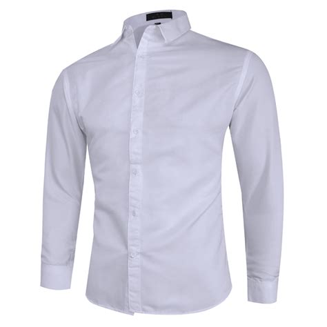 Miqool Men's Dress Shirts Long Sleeve Stretch Wrinkle-Free Dress Shirts ...