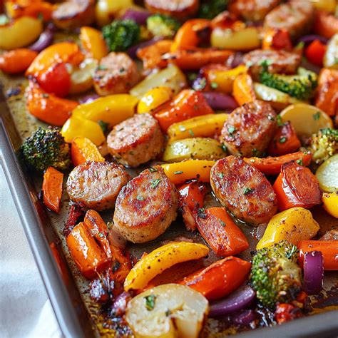 Easy Sheet Pan Sausage and Veggies Recipe