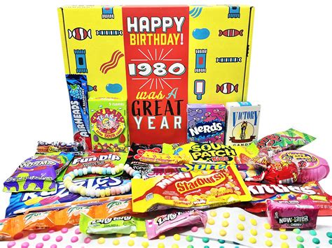 Buy RETRO CANDY YUM~ 1980 45th Birthday Gift Box Assortment Nostalgic ...