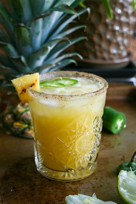 grilled pineapple + jalapeño margaritas - A Flavor Journal