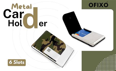 OFIXO Credit Card Holder Protector Stainless Steel Credit Card Wallet ...