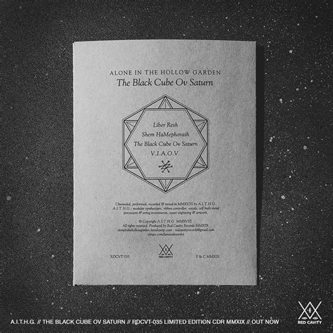 The Black Cube Ov Saturn | ALONE IN THE HOLLOW GARDEN