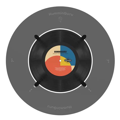 HumminGuru Ultrasonic Vinyl Record Cleaner Bundle with 7" + 10" Record ...