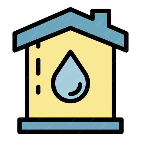 Home water system icon outline home water system vector icon color flat ...
