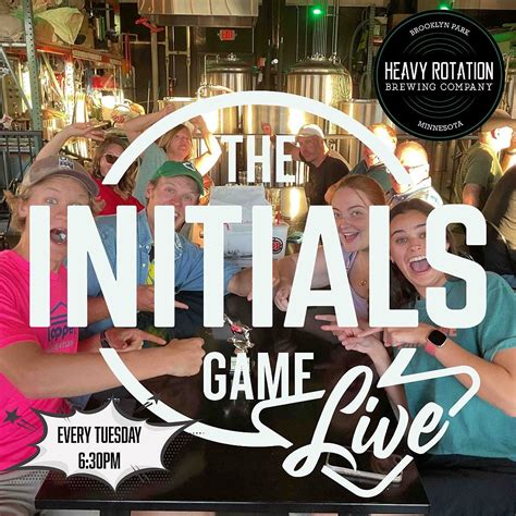 Trivia - Initials Game Style, Heavy Rotation Brewing, Brooklyn Park, 16 ...