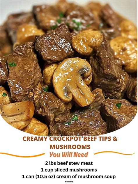 Creamy Crockpot Beef Tips & Mushrooms – VLiet.me