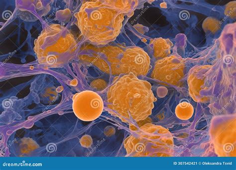Nano-Molecular Cell, Strong Increase in Cellular Processes Stock Image - Image of molecular ...