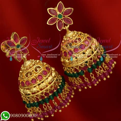 Jhumkas Gold Plated Crystal Danglers Latest Designs Jewellery J20129 ...