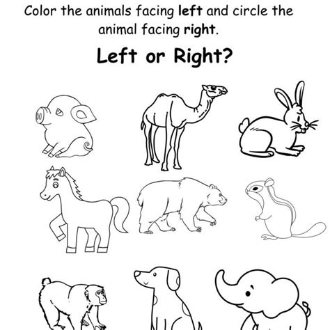 Image result for Learning Left and Right Worksheets