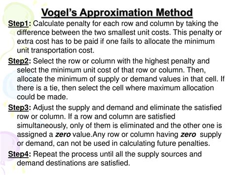 Image result for Vogel Method of Transportation Problem