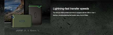 Transcend StoreJet 4TB USB 3.1 Gen 1 Portable Hard Disk Drive