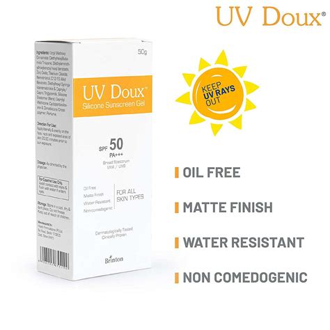 Buy UV DOUX SPF 50 TUBE OF 50GM SUNSCREEN GEL Online & Get Upto 60% OFF ...