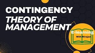 Image result for Contingency Management Theory