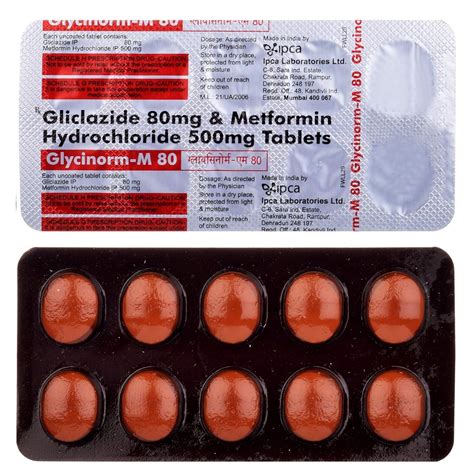 Glycinorm-M 80 - Strip of 10 Tablets : Amazon.in: Health & Personal Care