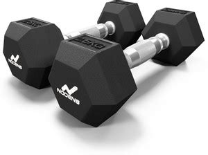 NODENS Rubber Coated HexDumbells 2.5KG (PACK OF TWO) Fixed Weight ...