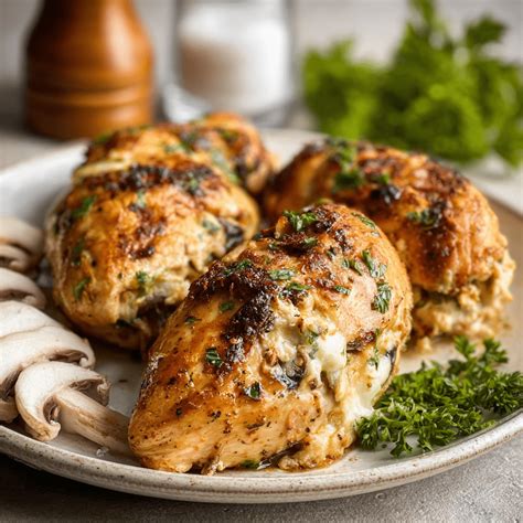 Mushroom Stuffed Chicken Breast Recipe - Comforting Savory Delight