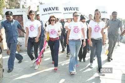 Minissha Lamba, Neha Dhupia and Mugdha Godse during a campaign to ...