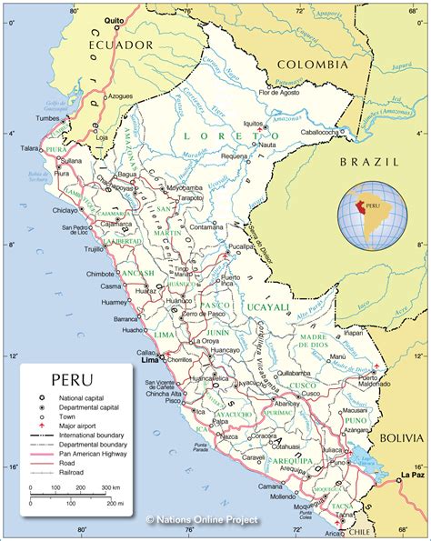 Administrative Map of Peru - Nations Online Project