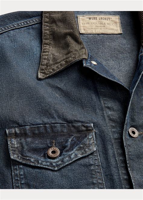 RRL by Ralph Lauren Corduroy-Trim Indigo Denim Shirt Jacket | REVERSIBLE