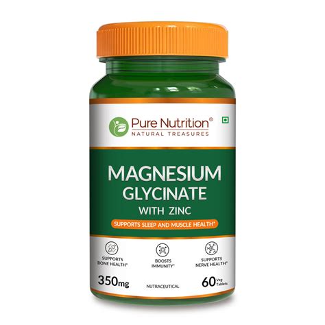 Magnesium Glycinate Tablets – Supports Muscle & Bone Health – Pure ...