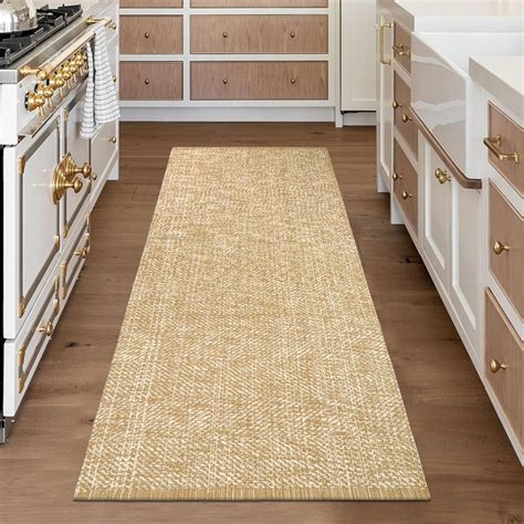 Amazon.com: LEEVAN Washable Kitchen Runner 2'x6', Cotton Woven Entryway ...