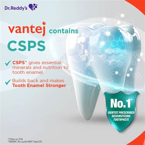 Dr. Reddy's Vantej Sensitivity Protection Toothpaste Recommended by ...
