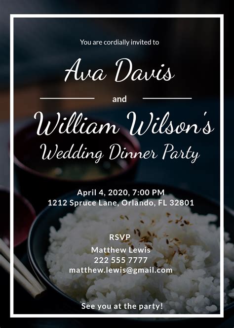 Free Dinner Templates to Edit Online