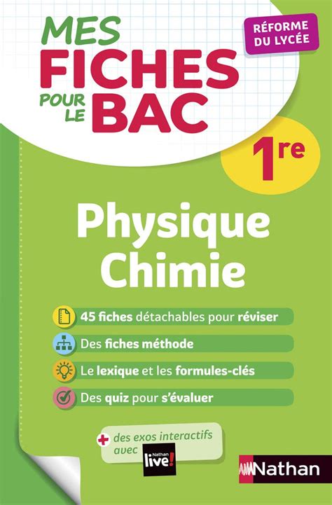 Amazon.in: Buy Mes fiches ABC pour le bac physique chimie 1re Book ...