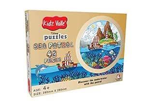 Kidz Valle Sea Patrol Puzzle 42 Piece Tiling Puzzles Circular Puzzle ...