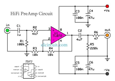 Image result for Preamplifier Schematic