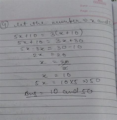 Two numbers are such that the first number is 5 times the second number ...