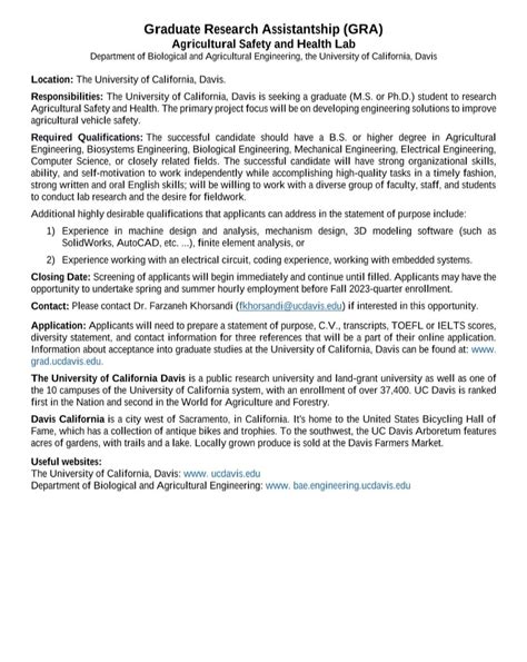 Md Abdullah on LinkedIn: Graduate Research Assistantship ( GRA) Position in the Agricultural…