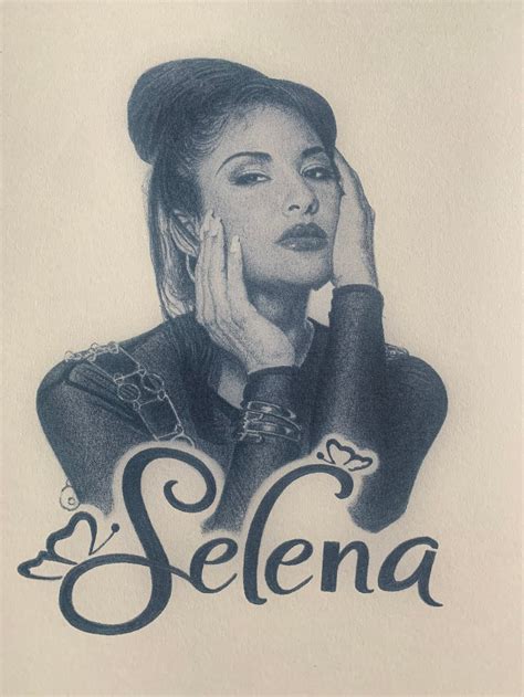 Selena Quintanilla Pencil Drawing Art A4 8.3 X 11.7 Inches - Etsy