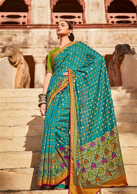 Brasso Silk Blue Saree – Sunasa