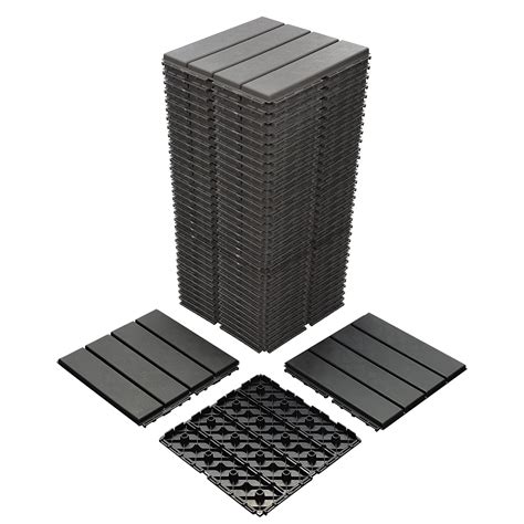 36 Sq Ft Plastic Interlocking Deck Tiles 36 Pack 12x12 | Desertcart GB