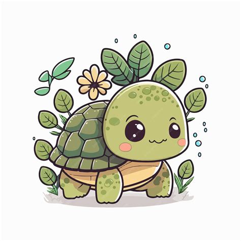 Premium Vector | Vector cute turtle cartoon style