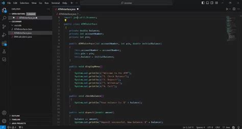 Image result for Fazer Um Programa De Um ATM No Java