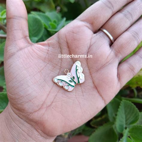 Pink Scenery Butterfly Charm - little charms